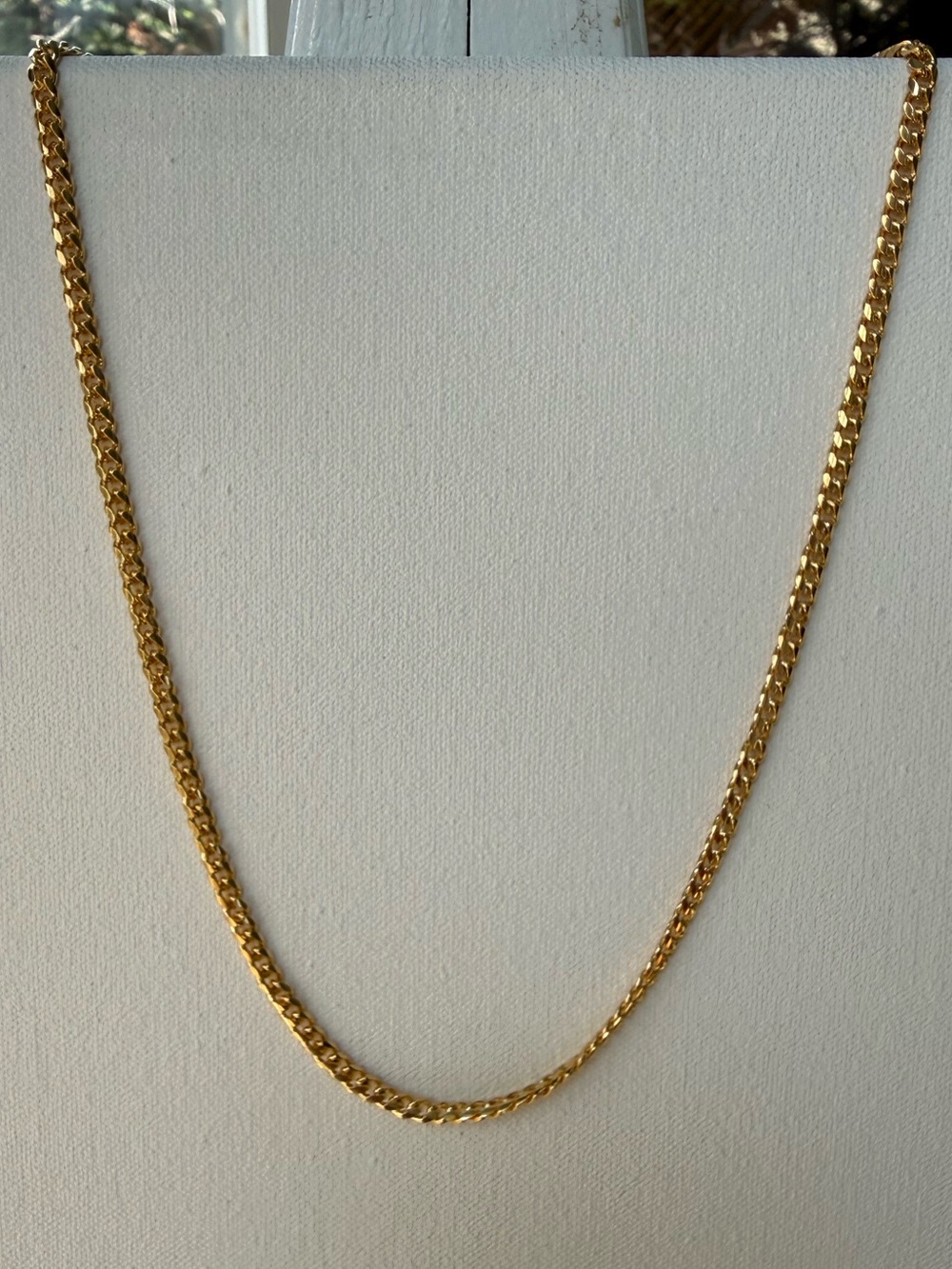 18k GP Curb Chain Necklace